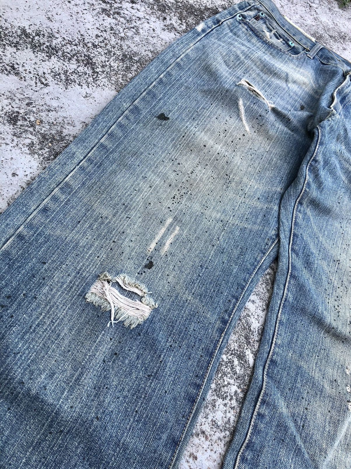 Abercrombie & Fitch PAINTED DISTRESSED DENIM BY ABERCROMBIE Size US 35 - 3 Thumbnail
