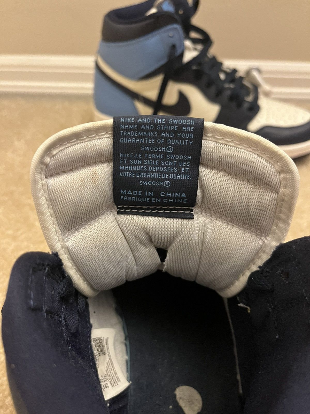 Jordan Brand × Nike Jordan 1 high Obsidian Size US 9.5 / EU 42-43 - 4 Thumbnail