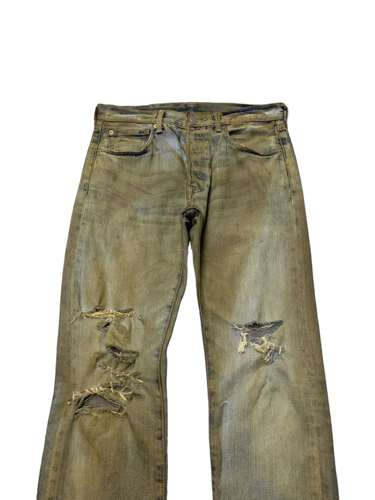 Hysteric Glamour × Levi's × Vintage Levis 501 Vintage Muddy Wash Distressed Jeans Size US 31 - 3 Thumbnail
