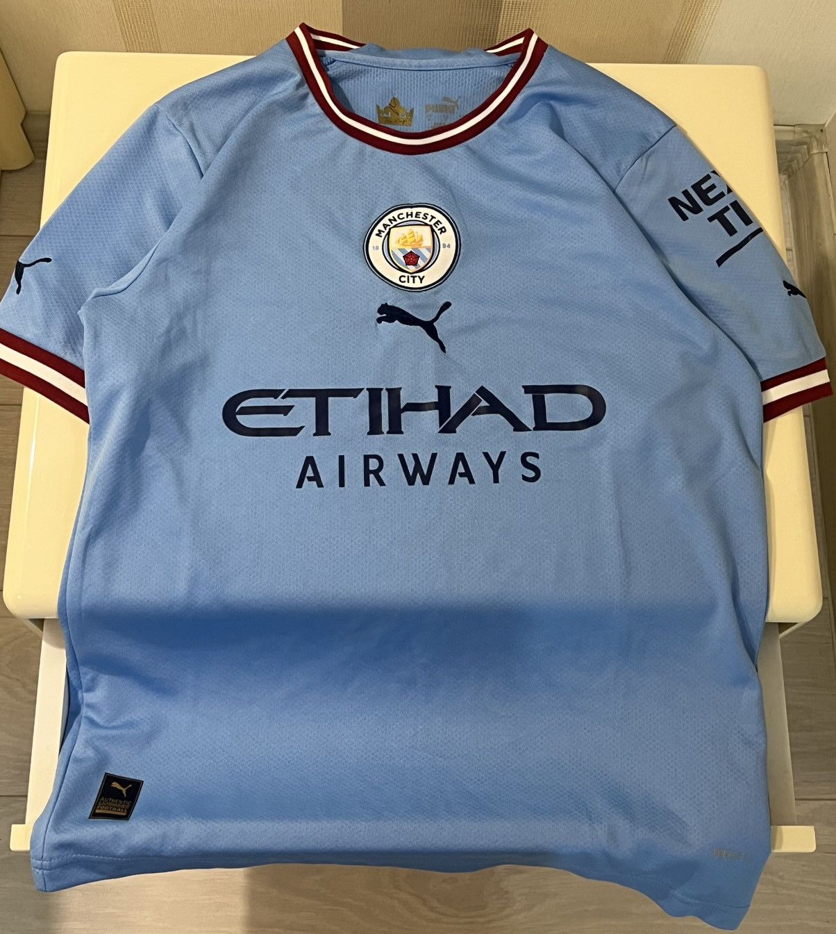 Puma × Vintage MANCHESTER CITY 2022 2023 HOME SHIRT JERSEY PUMA Size US S / EU 44-46 / 1 - 1 Thumbnail