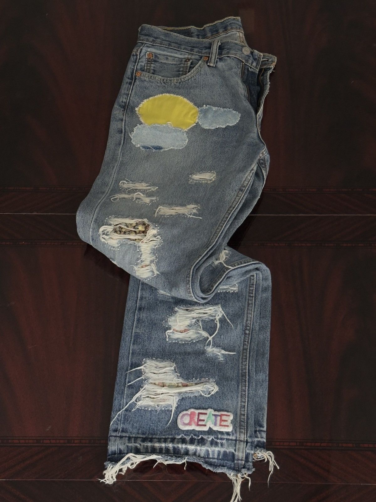 Other Vintage Levi Patch Work Denim Size US 32 / EU 48 - 2 Thumbnail