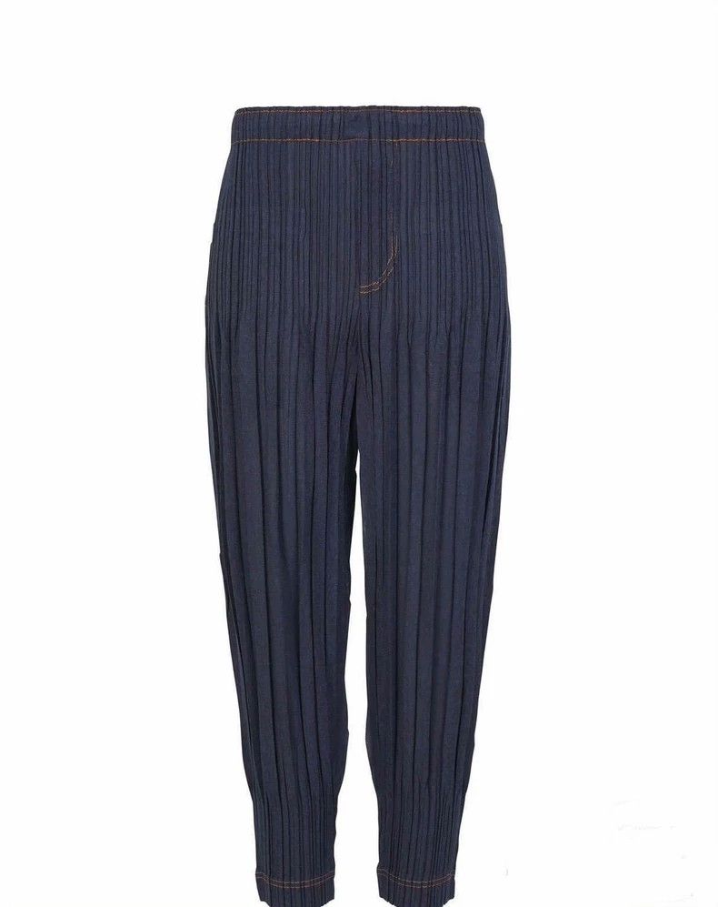 Issey Miyake Issey Miyake size:3 Black denim puff pants Size 31" - 1 Thumbnail