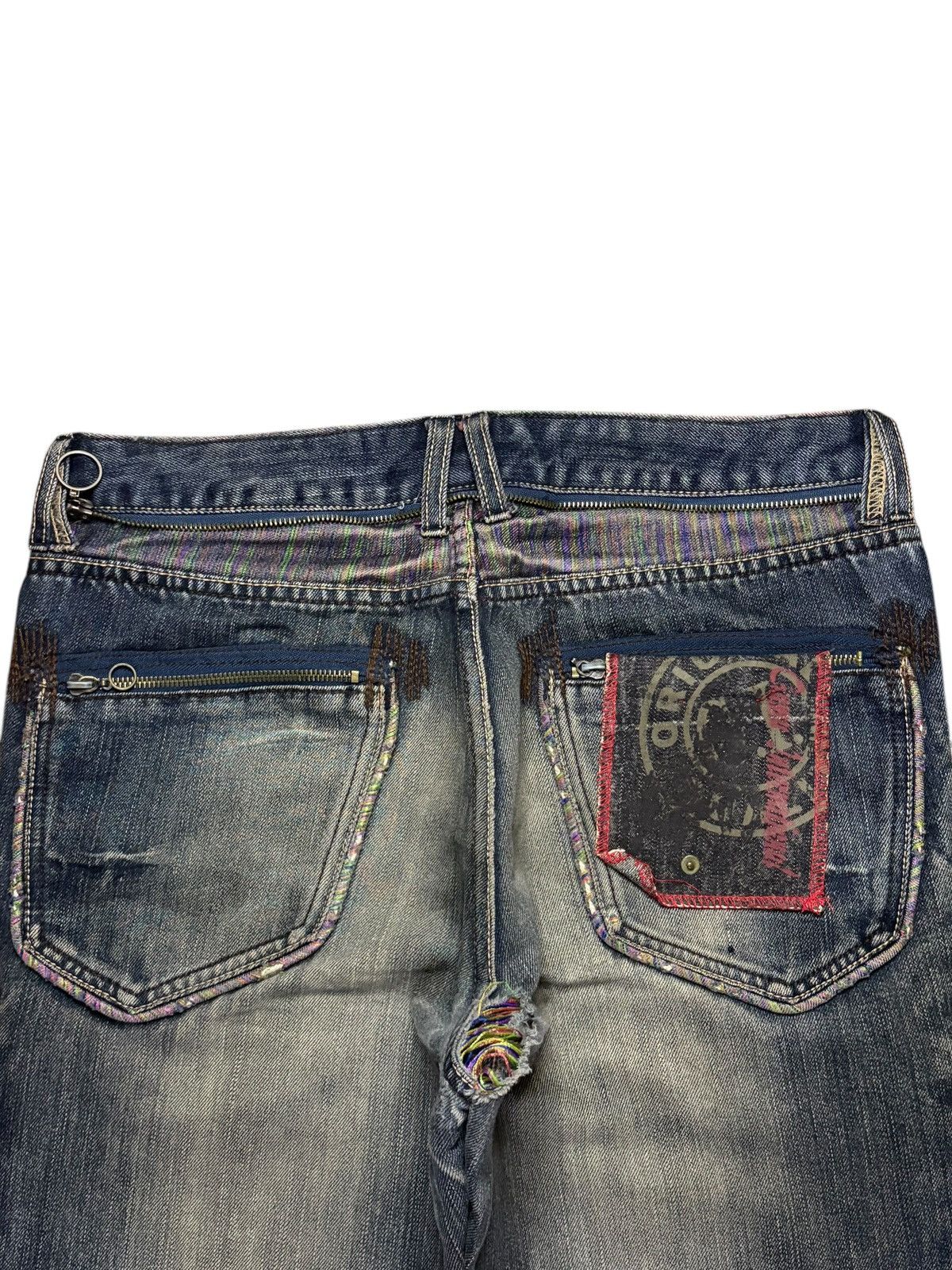 Japanese Brand Vintage Japanese Brand Mud Wash Distressed Baggy Jeans Size US 33 - 8 Thumbnail