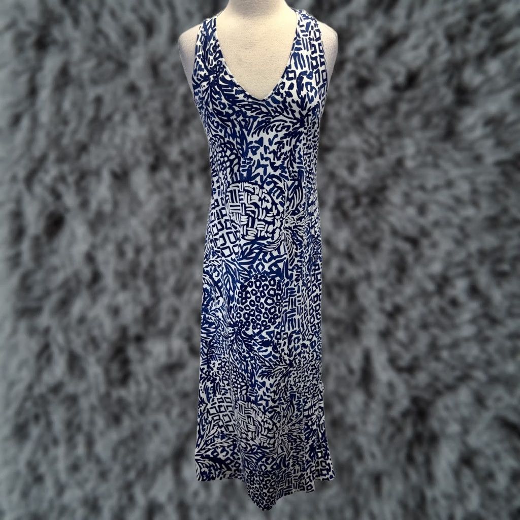 Lilly Pulitzer Lilly Pulitzer Kerri Maxi Tank Dress Women’s M Indigo Home Slice Pineapple Pima Dress Maxi Beach Colorful Resort Wear Cruisewomens Size M / US 6-8 / IT 42-44 - 1 Thumbnail