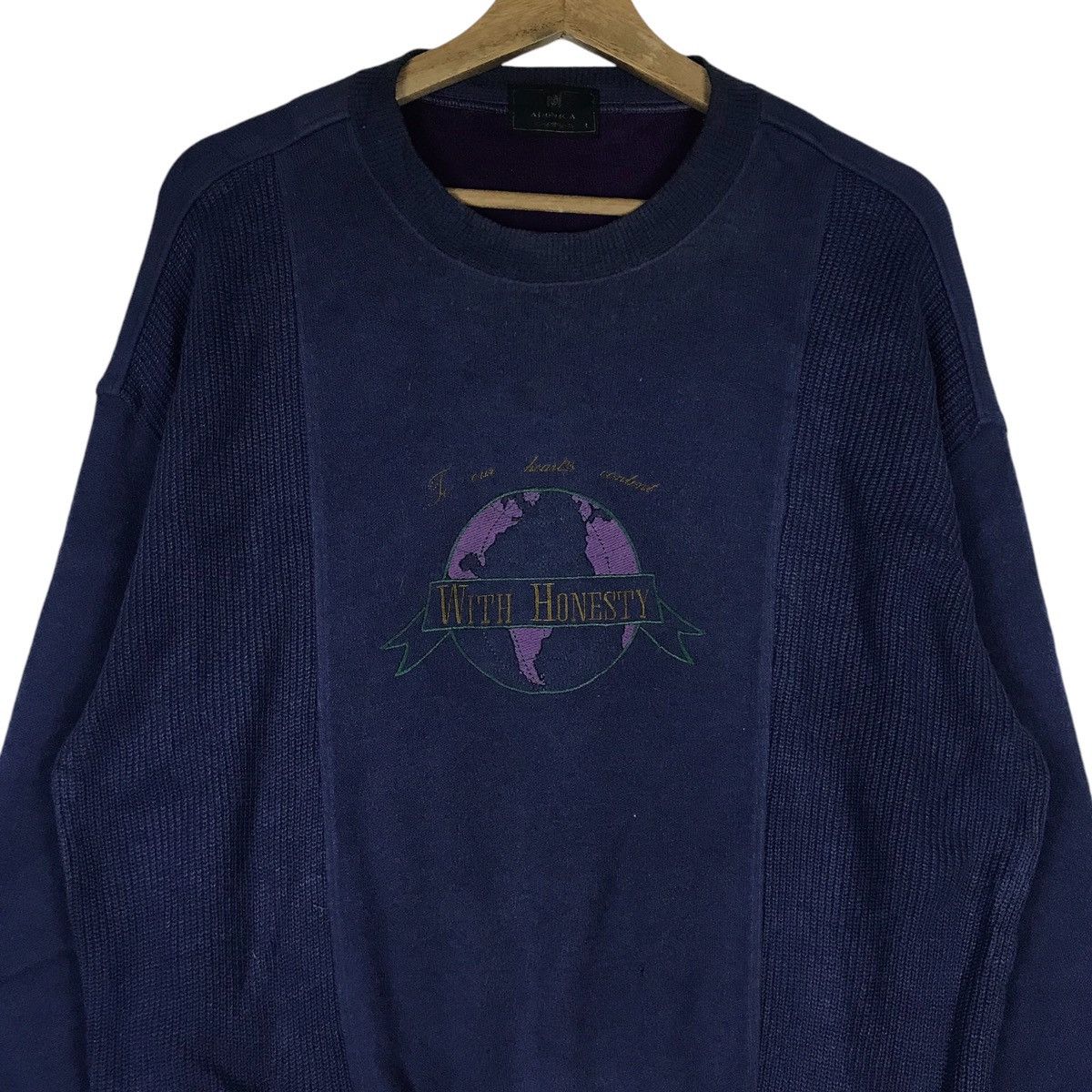 Vintage Vintage Adonica With Honesty Spell Out Pullover Jumper Size US L / EU 52-54 / 3 - 2 Thumbnail