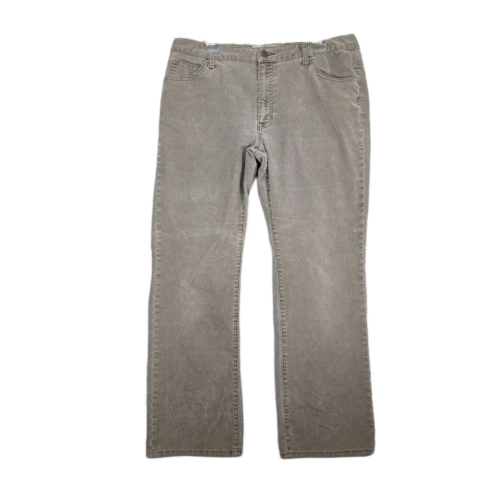 Gap Vtg Y2K GAP Women's 16 Taupe Bootcut Stretch Corduroy Pants Size 38" / US 16 / IT 52 - 1 Thumbnail