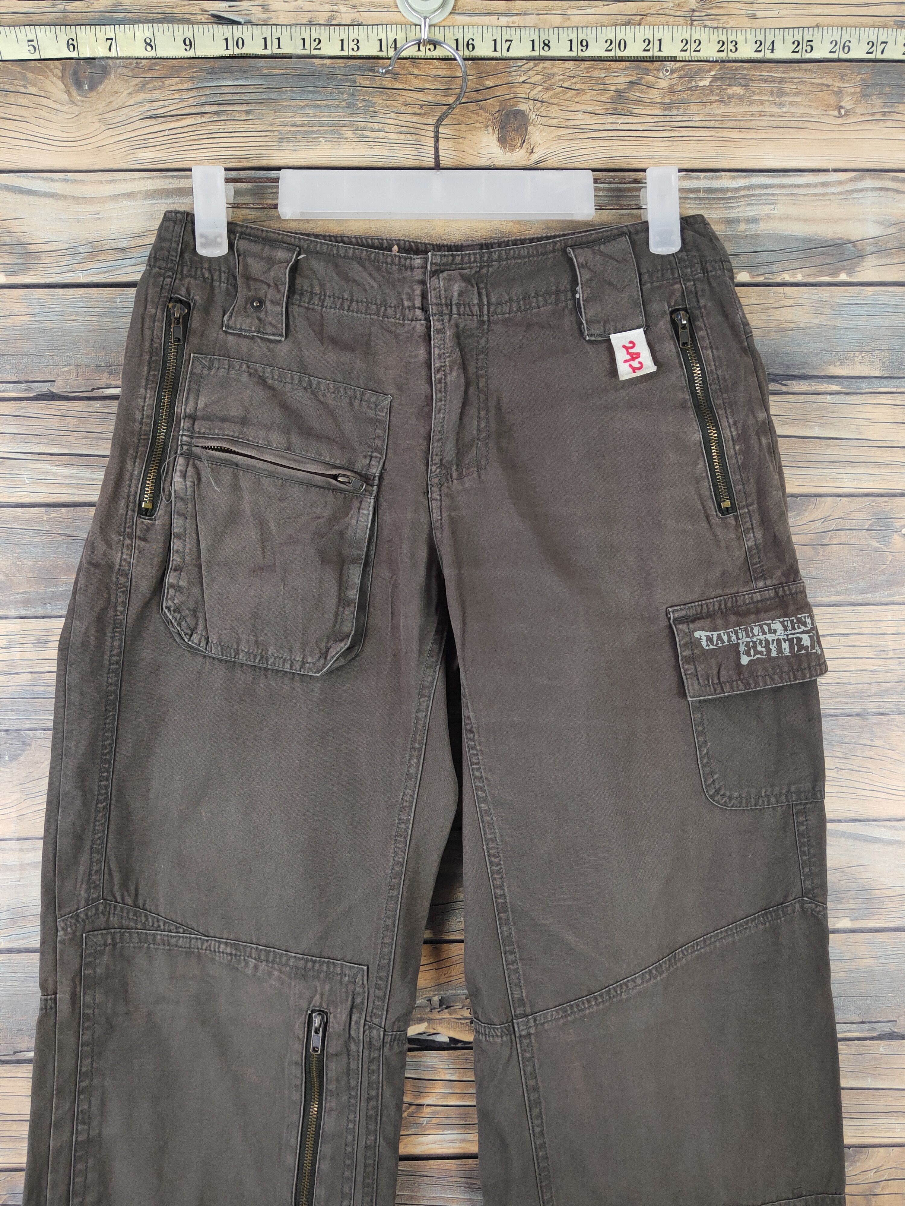 Japanese Brand DLL TBJ Jeans Brown Multipocket Tactical Cargo Pants #242 Size US 26 / EU 42 - 2 Thumbnail