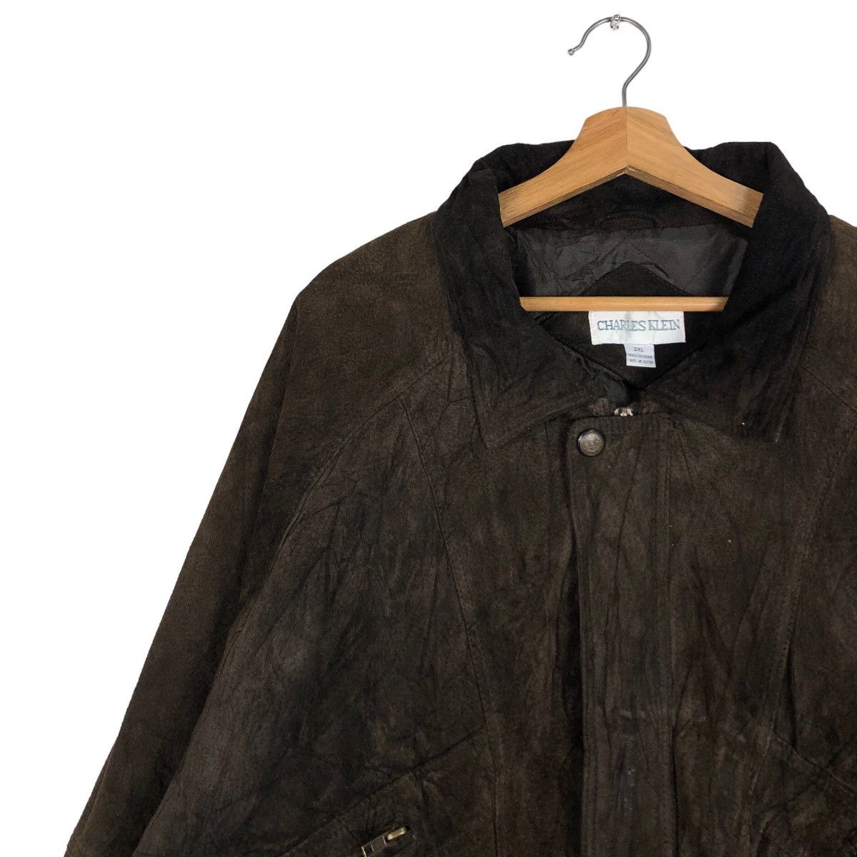 Japanese Brand 🔥Vtg Worker Leather Jacket Charles Klein Japan Made Size US XXL / EU 58 / 5 - 7 Thumbnail