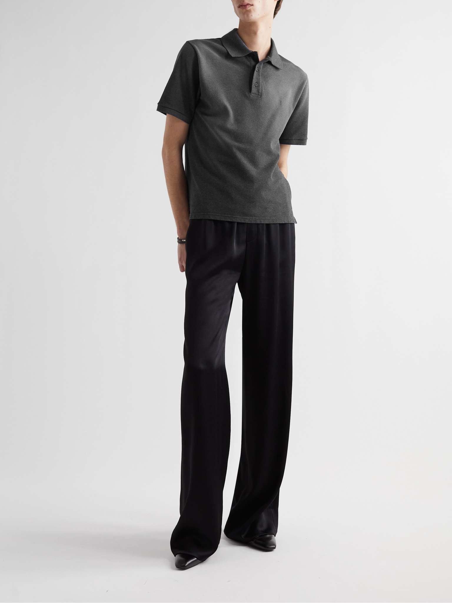 Saint Laurent Paris o1tp1o0525 Polo T-Shirt in Grey Size US S / EU 44-46 / 1 - 2 Thumbnail