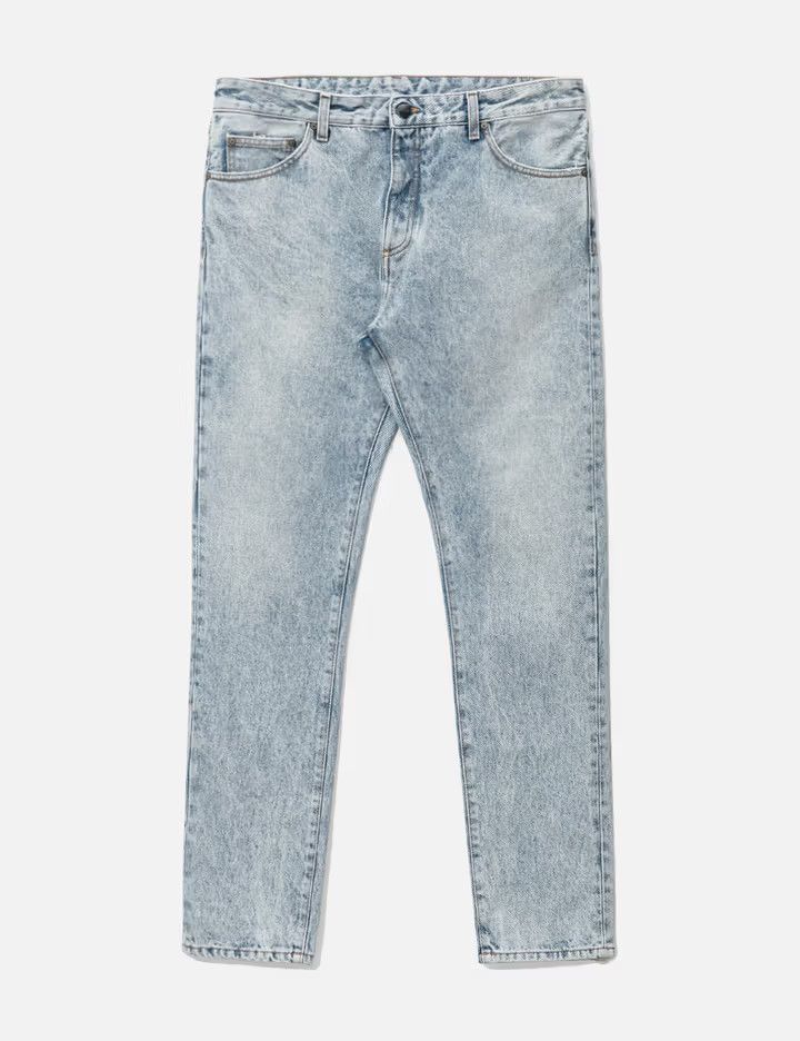 Palm Angels o1y0325 Logo Denim Pant in Blue Size US 31 - 1 Thumbnail