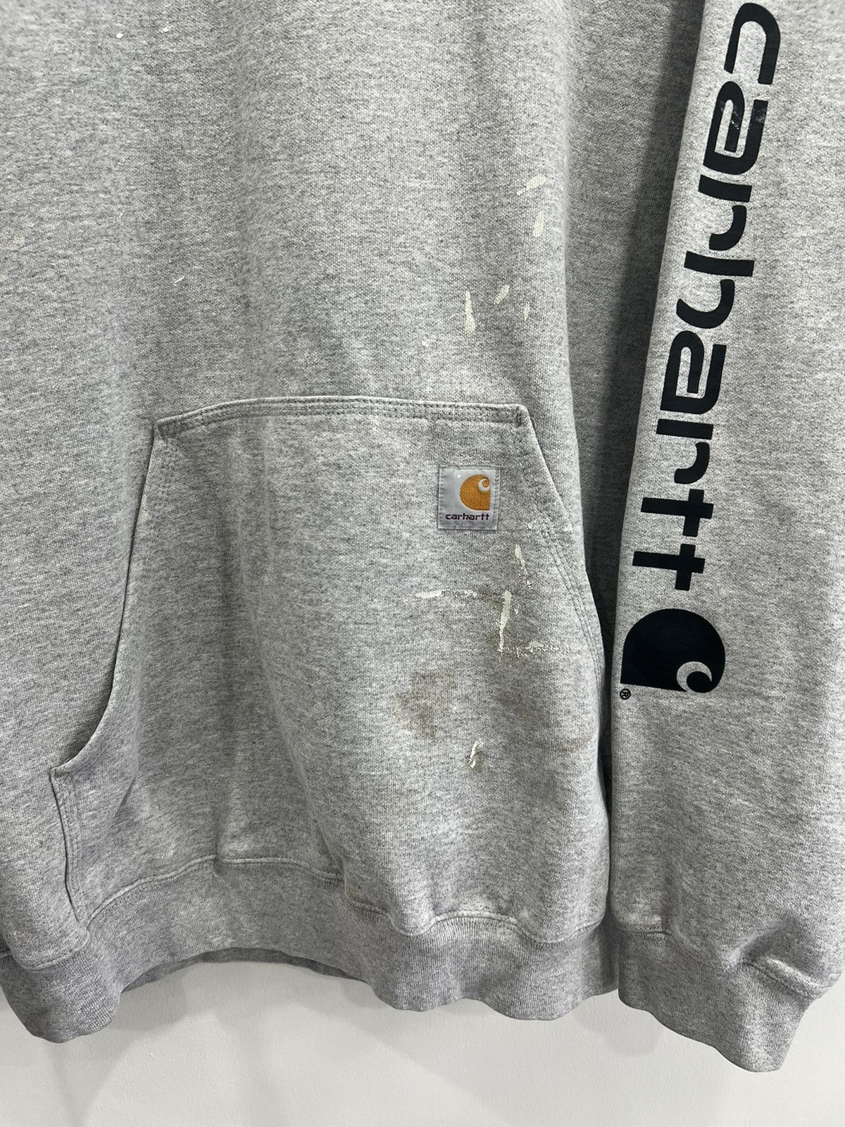 Carhartt Vintage Carhartt Hoodie sweater sleeve spellout jacket shirt Size US XL / EU 56 / 4 - 4 Thumbnail