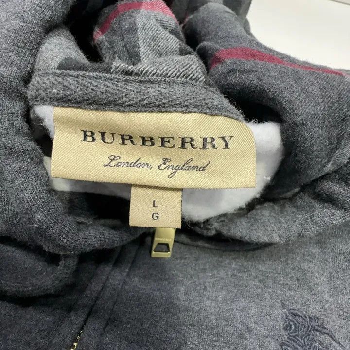 Burberry Burberry Burberry Logo Hoodie with Zipper in Dark Gray-250 Size US L / EU 52-54 / 3 - 4 Thumbnail