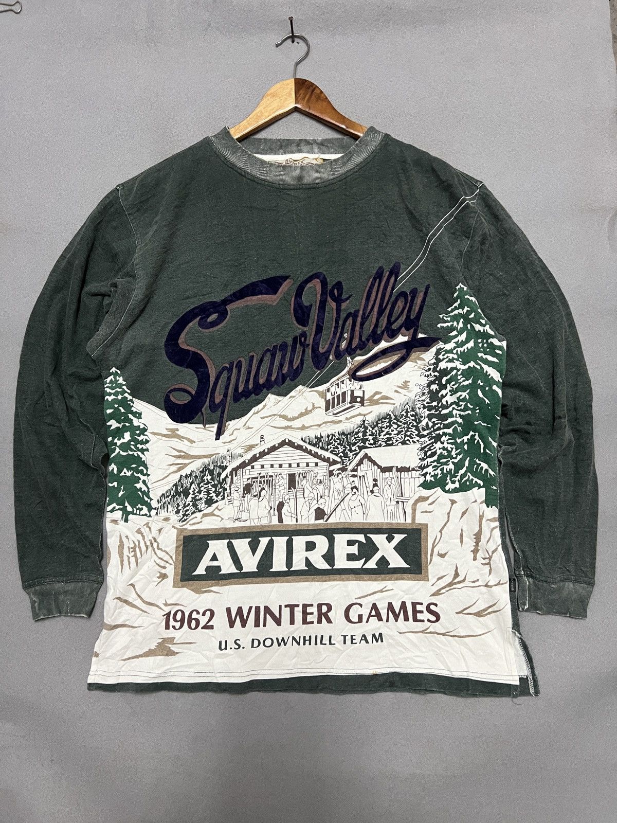 Avirex 627. Vintage 90s Avirex Squaw Valley L/S Tee (rare) Size US M / EU 48-50 / 2 - 1 Thumbnail
