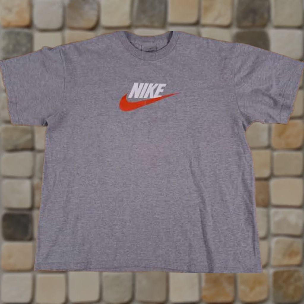 Nike Nike 90s Grey Shirt - Center Red Swoosh Size Medium Size US M / EU 48-50 / 2 - 1 Thumbnail