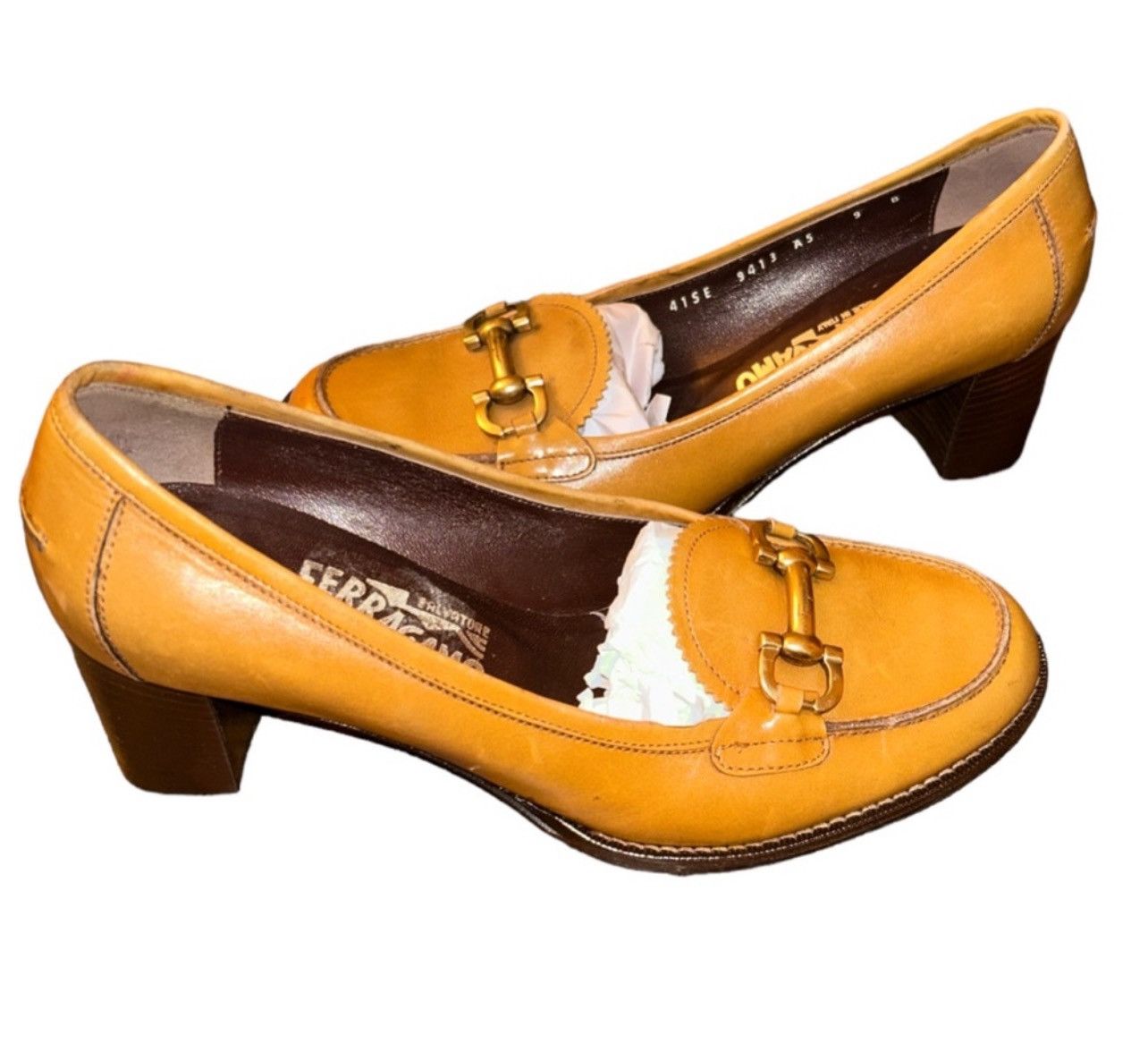 Salvatore Ferragamo × Vintage Vintage Salvatore Ferragamo Leather Buckled Heeled Loafers Size US 8 / IT 38 - 5 Thumbnail