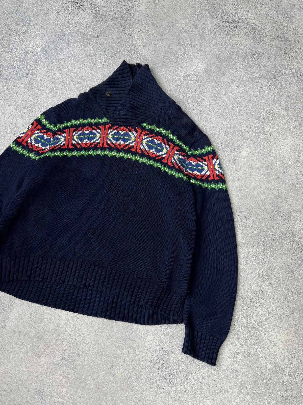 Polo Ralph Lauren × Vintage Vintage Knitted Polo Ralph Lauren Ski sweater Size US XL / EU 56 / 4 - 3 Thumbnail