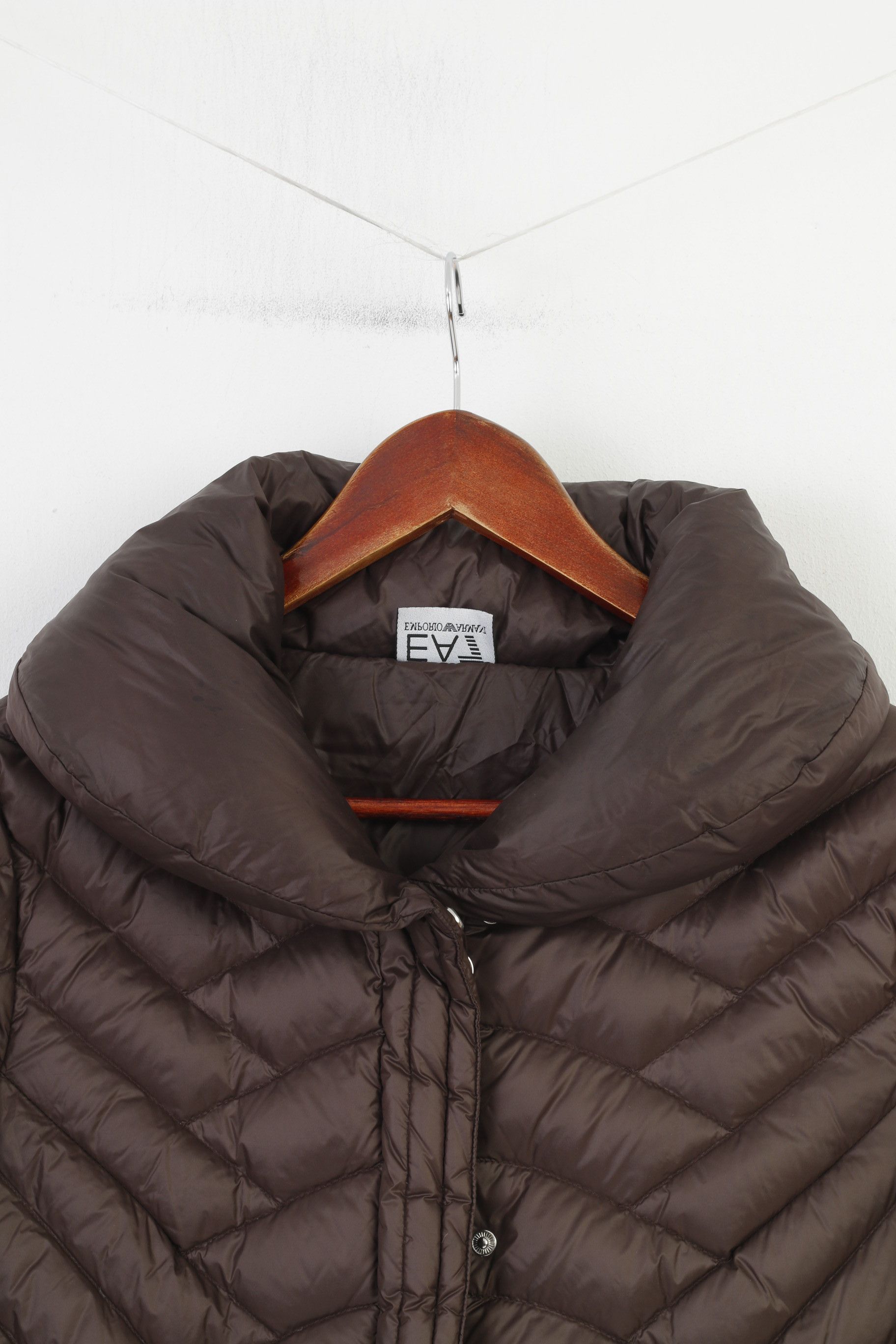 Emporio Armani Emporio Armani Woman M Jacket Brown Shiny Nylon 0168 Size M / US 6-8 / IT 42-44 - 3 Thumbnail