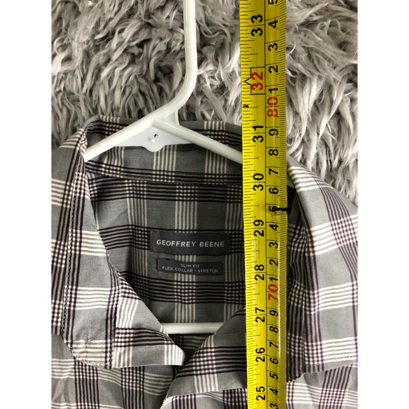 Geoffrey Beene Geoffrey Beene Slim Fit Shirt Size 15 34/35 Mens Long Sleeve Spread Collar Shirt Gray Size US M / EU 48-50 / 2 - 5 Thumbnail