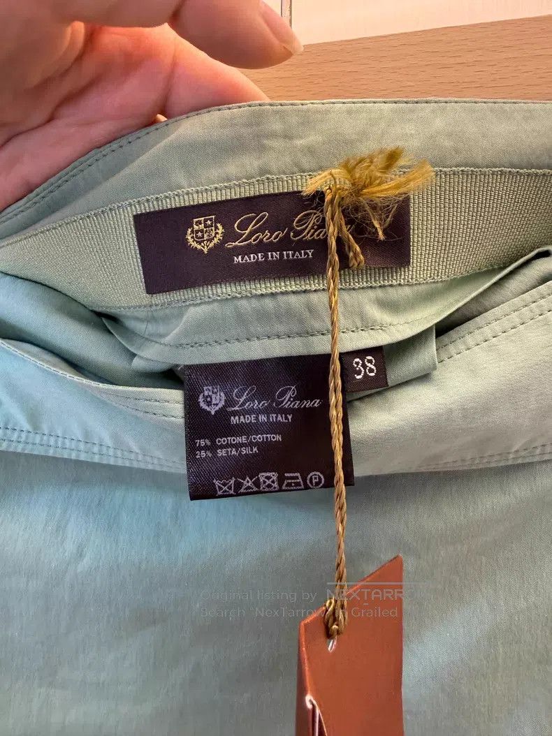 Loro Piana Loro Piana Green Silk Cotton Skirt Size 25" / US 0 / IT 36 - 7 Thumbnail