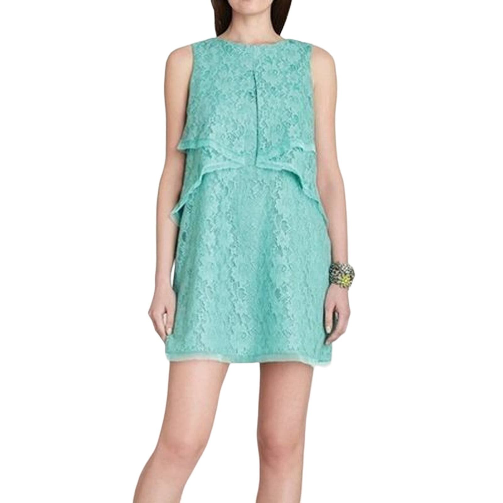 Bcbgmaxazria NWT BCBG MAXAZRIA Amelie Lt Aqua Layer Top Dress Sz XXS $230 Size XXS / US 00 / IT 34 - 1 Thumbnail