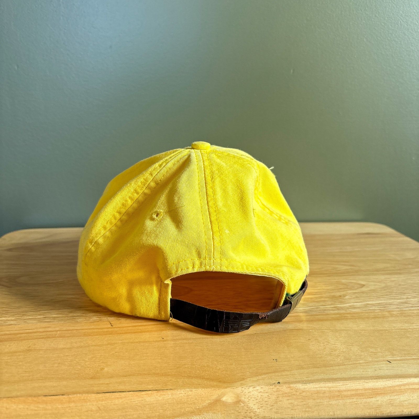 Adams Englewood Beach Florida Adams Yellow Leather Strapback Hat Size ONE SIZE - 5 Thumbnail