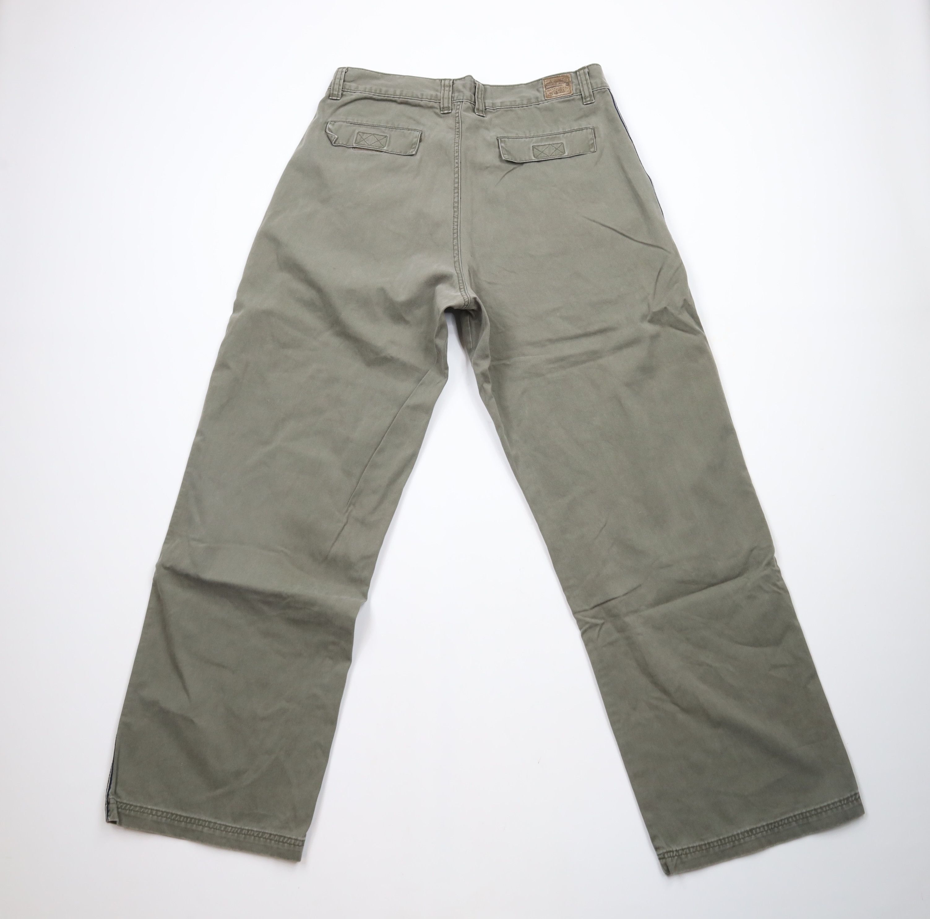 Vintage Vintage 90s Streetwear Baggy Wide Leg Pants Cotton Green Size US 34 / EU 50 - 10 Thumbnail
