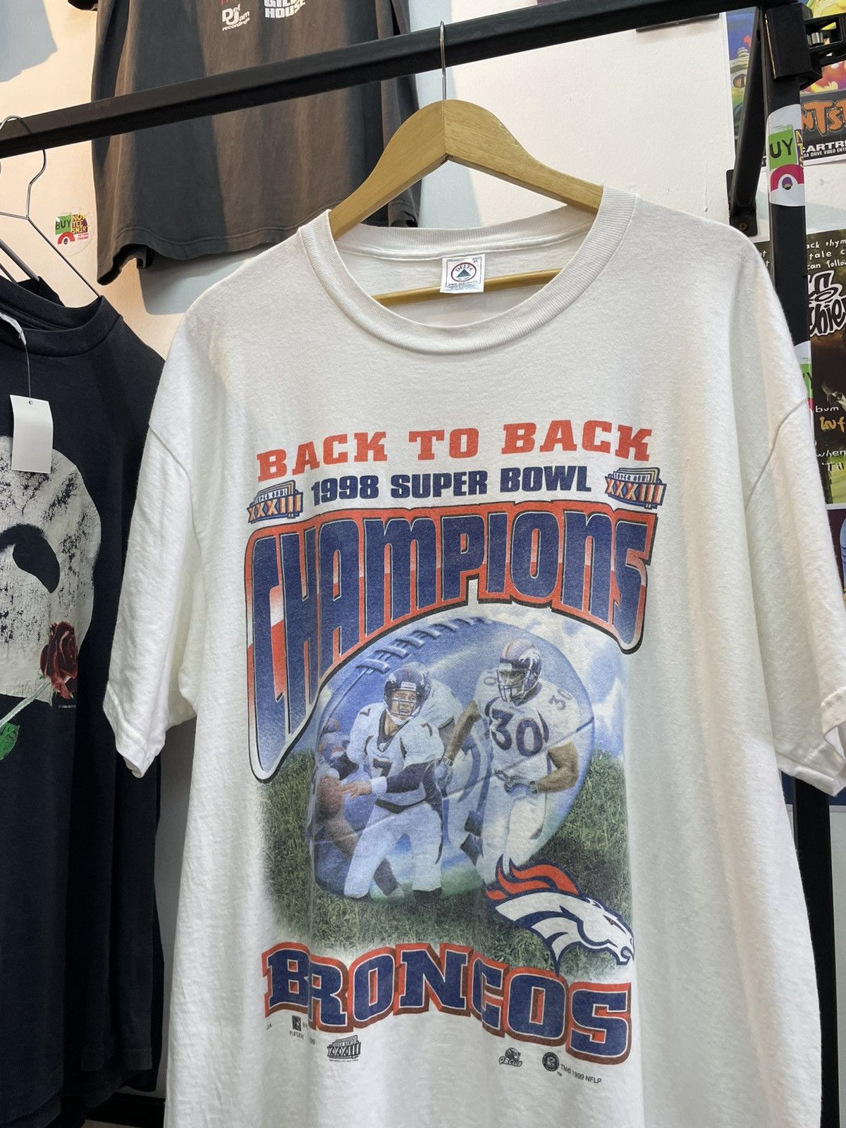 Band Tees × NFL × Vintage 1998 Super Bowl Champions Denver Broncos Size US XL / EU 56 / 4 - 1 Thumbnail
