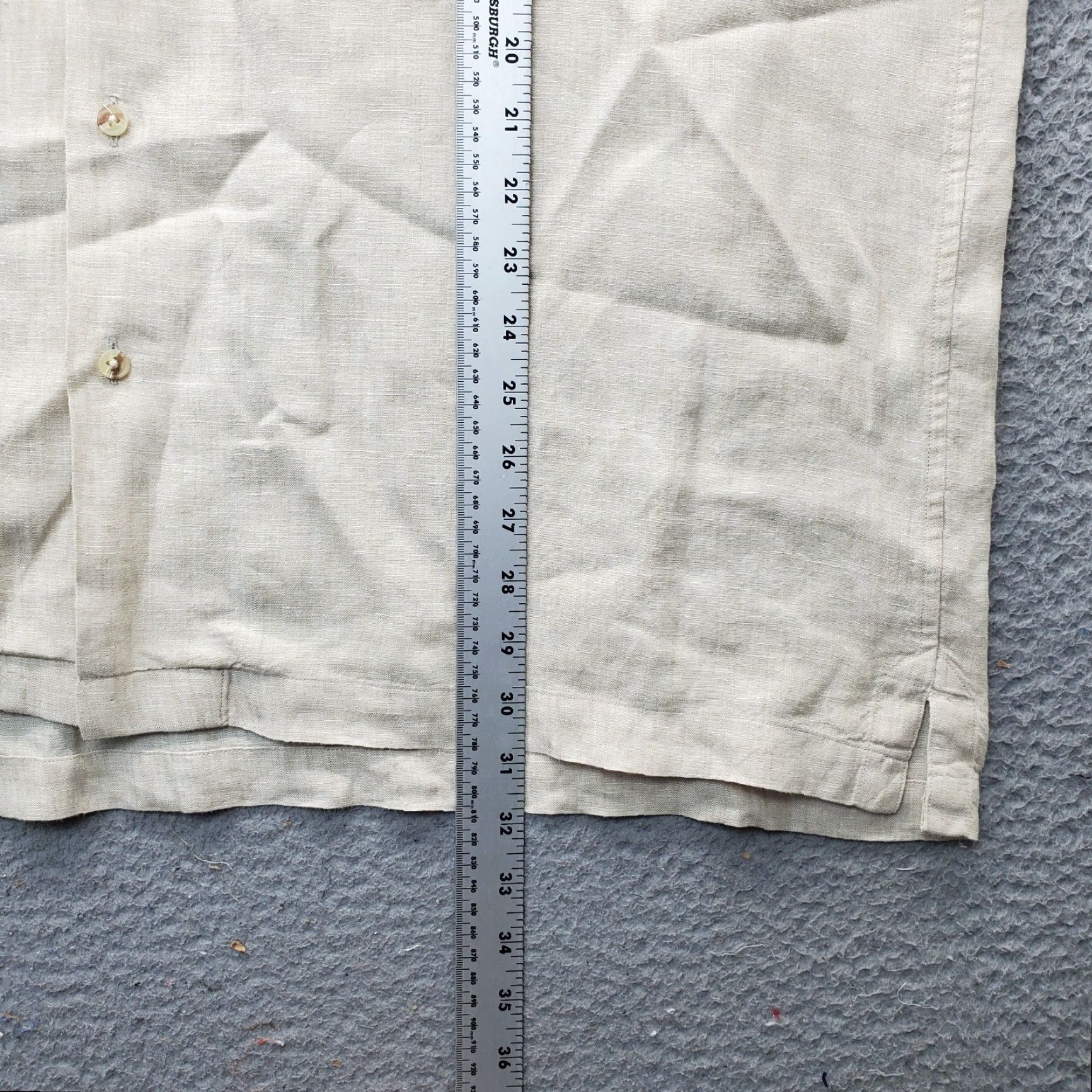 Vintage Paul Fredrick Shirt Mens XL Multi Button-Up Chest Pockets Short Sleeve Slit Detail White Linen Solid 90s Outdoor Mens Size US XL / EU 56 / 4 - 5 Thumbnail