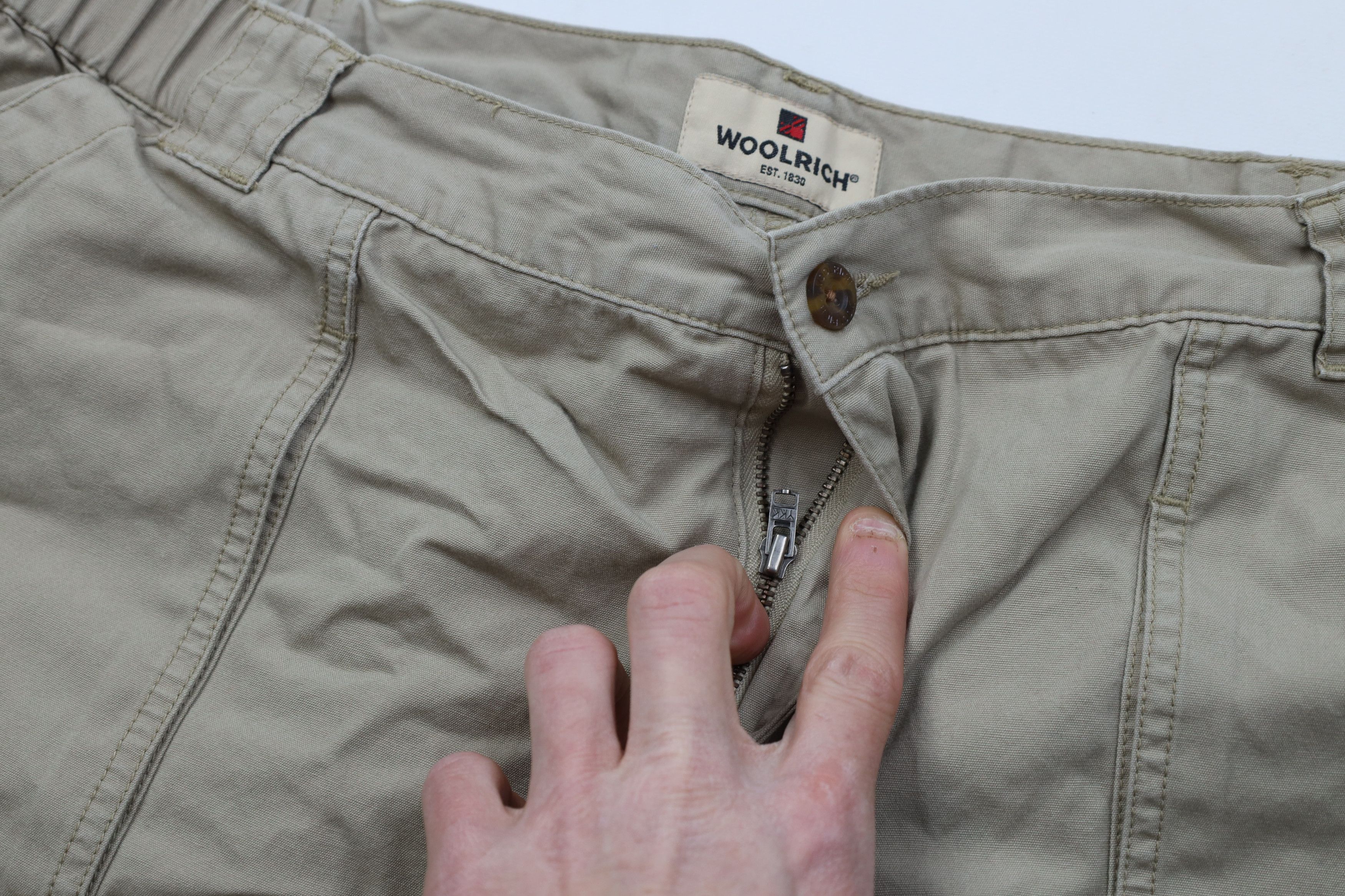 Woolrich Woolen Mills Vintage 90s Woolrich Above Knee Trekking Hiking Shorts Beige Size US 38 / EU 54 - 5 Thumbnail