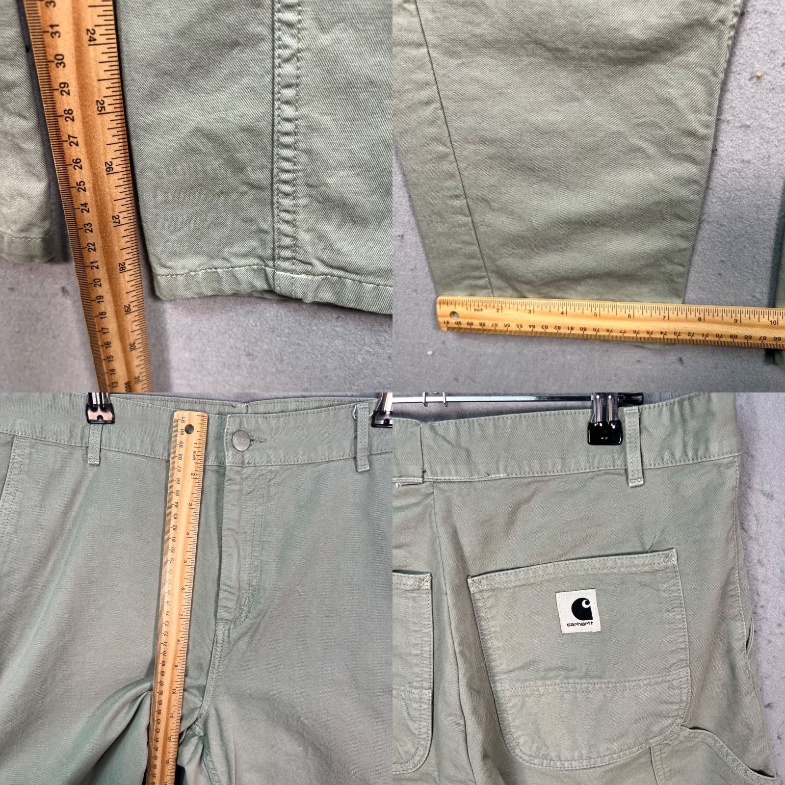 Carhartt Wip Carhartt WIP Mens Pants 30 Pierce Relaxed Straight Fit Green Cotton Workwear Size US 30 / EU 46 - 8 Thumbnail