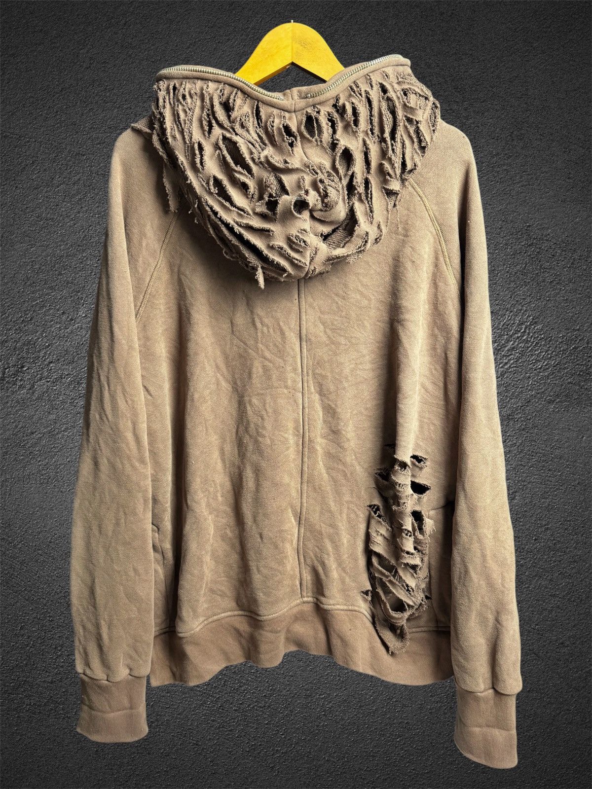 If Six Was Nine × Japanese Brand × Le Grande Bleu (L.G.B.) Brown Hoodie Crazy Distressed Hoodie by Saint Pain Size US L / EU 52-54 / 3 - 2 Thumbnail