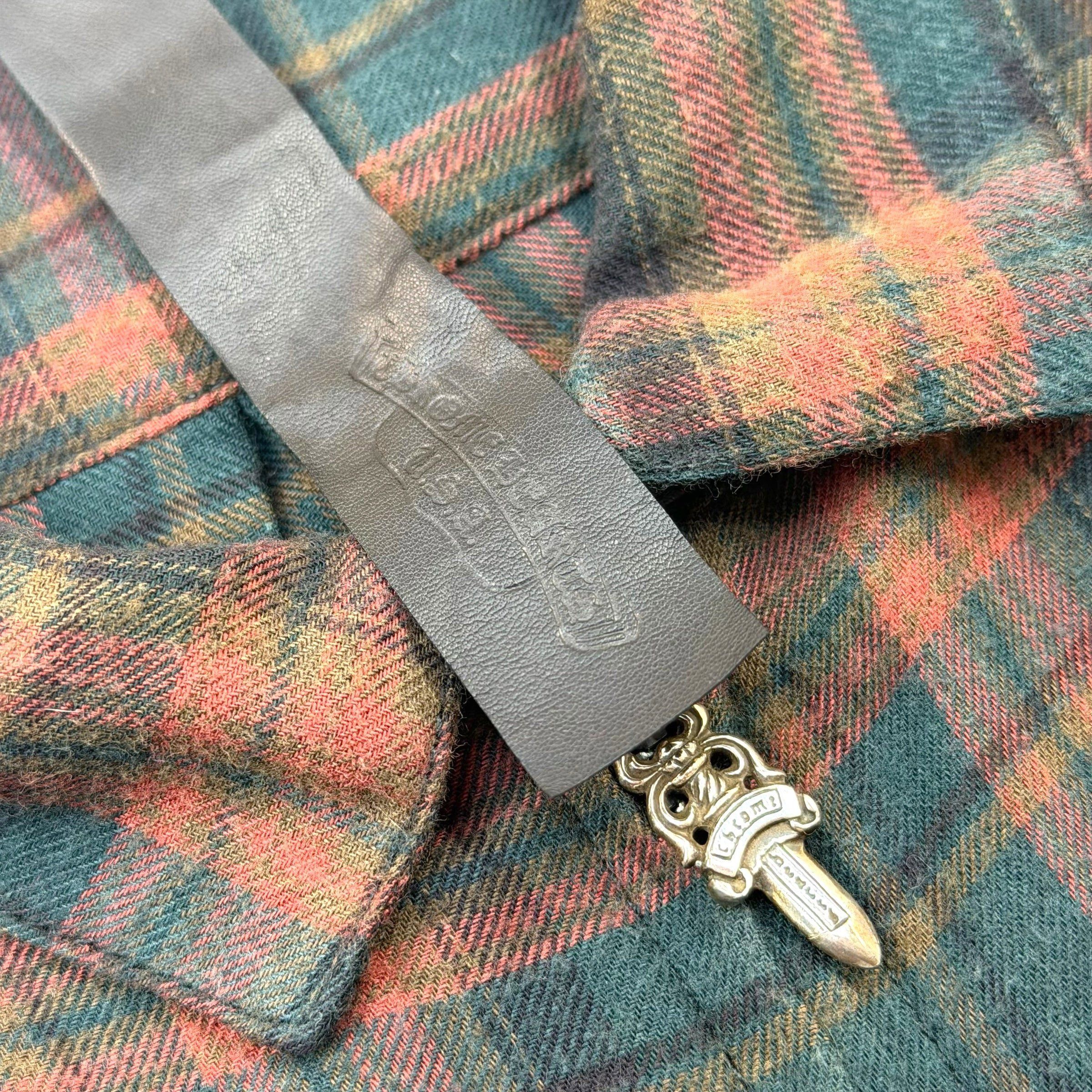 Chrome Hearts Chrome Hearts Green/Red Plaid Zip Up Shirt Small Size US S / EU 44-46 / 1 - 6 Thumbnail