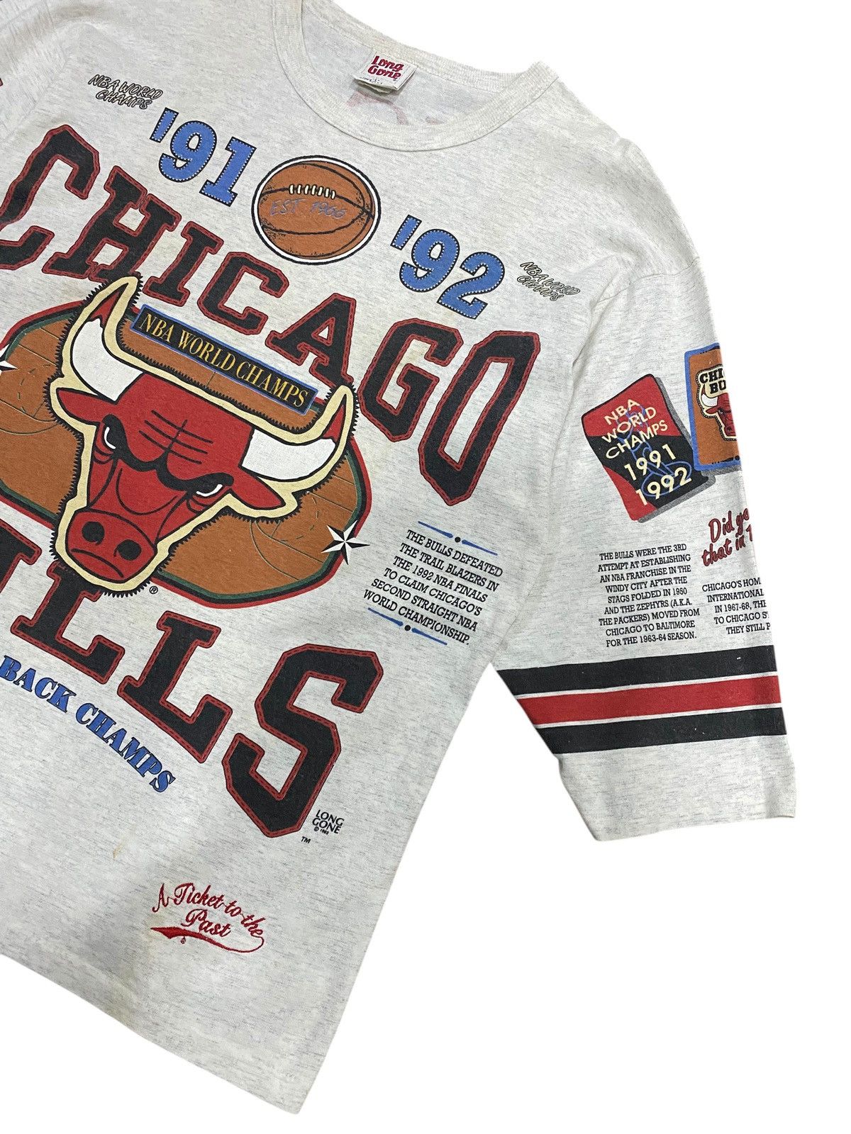Vintage 🔥True Vintage 1993 NBA Chicago Bulls Back to Back Champs Size US L / EU 52-54 / 3 - 4 Thumbnail