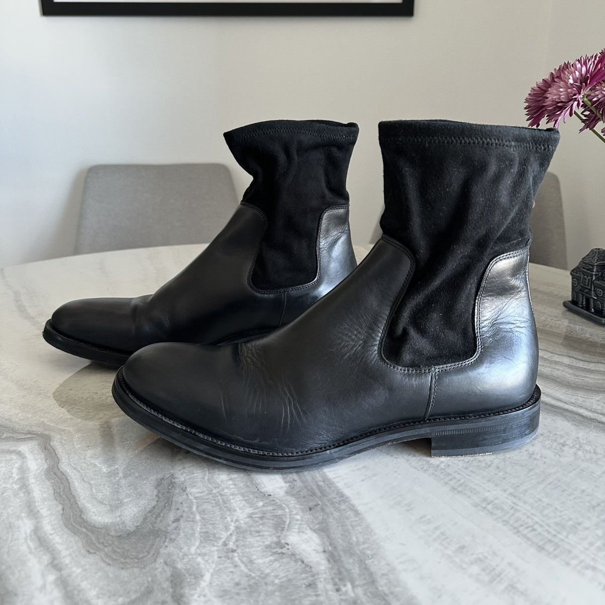 Aquatalia Aquatalia Waterproof Black Leather Boots Size US 11.5 / EU 44-45 - 1 Thumbnail