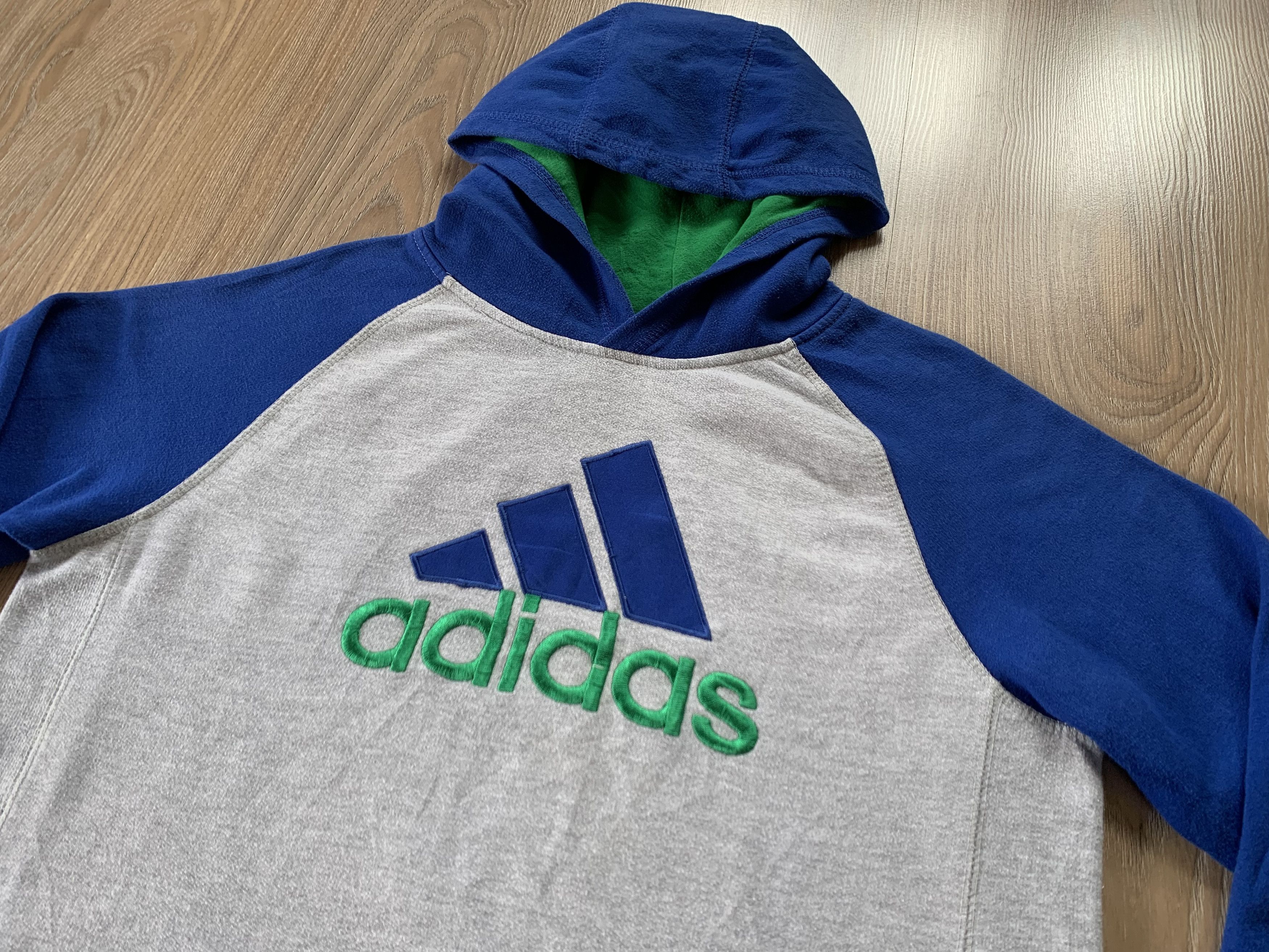 Adidas × Vintage Adidas Center Logo Cotton Vintage Hoodie Size US S / EU 44-46 / 1 - 4 Thumbnail