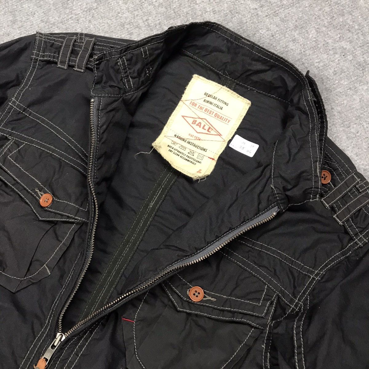Japanese Brand BALL BLACK ZIPPER JACKET PUNK STYLE JAPAN Size US L / EU 52-54 / 3 - 11 Thumbnail