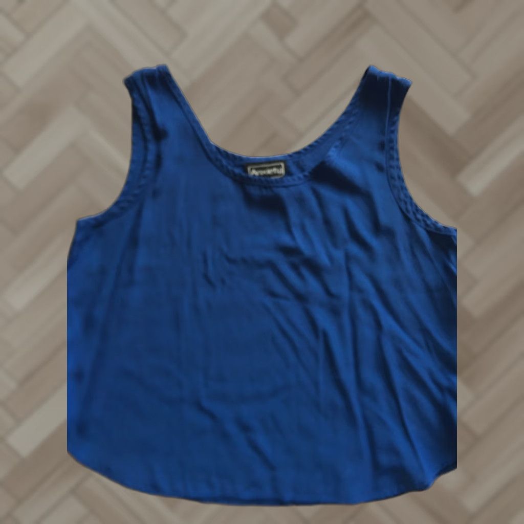 Vintage Anxiety Blue Tank Top Juniors Large Sleeveless Glitter Party/Cocktail Sleeveless Shirt Women Boys Girls Mens Size L / US 10 / IT 46 - 1 Thumbnail