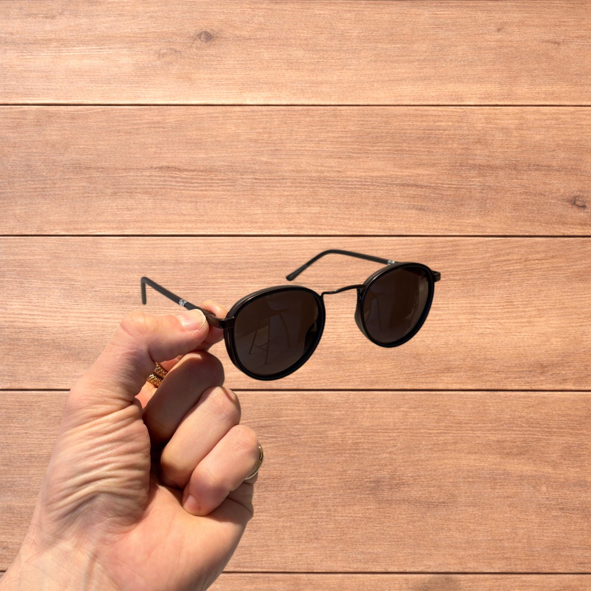 Japanese Brand Vintage steampunk round sunglasses in brown w/ brown lens. Size ONE SIZE - 1 Thumbnail