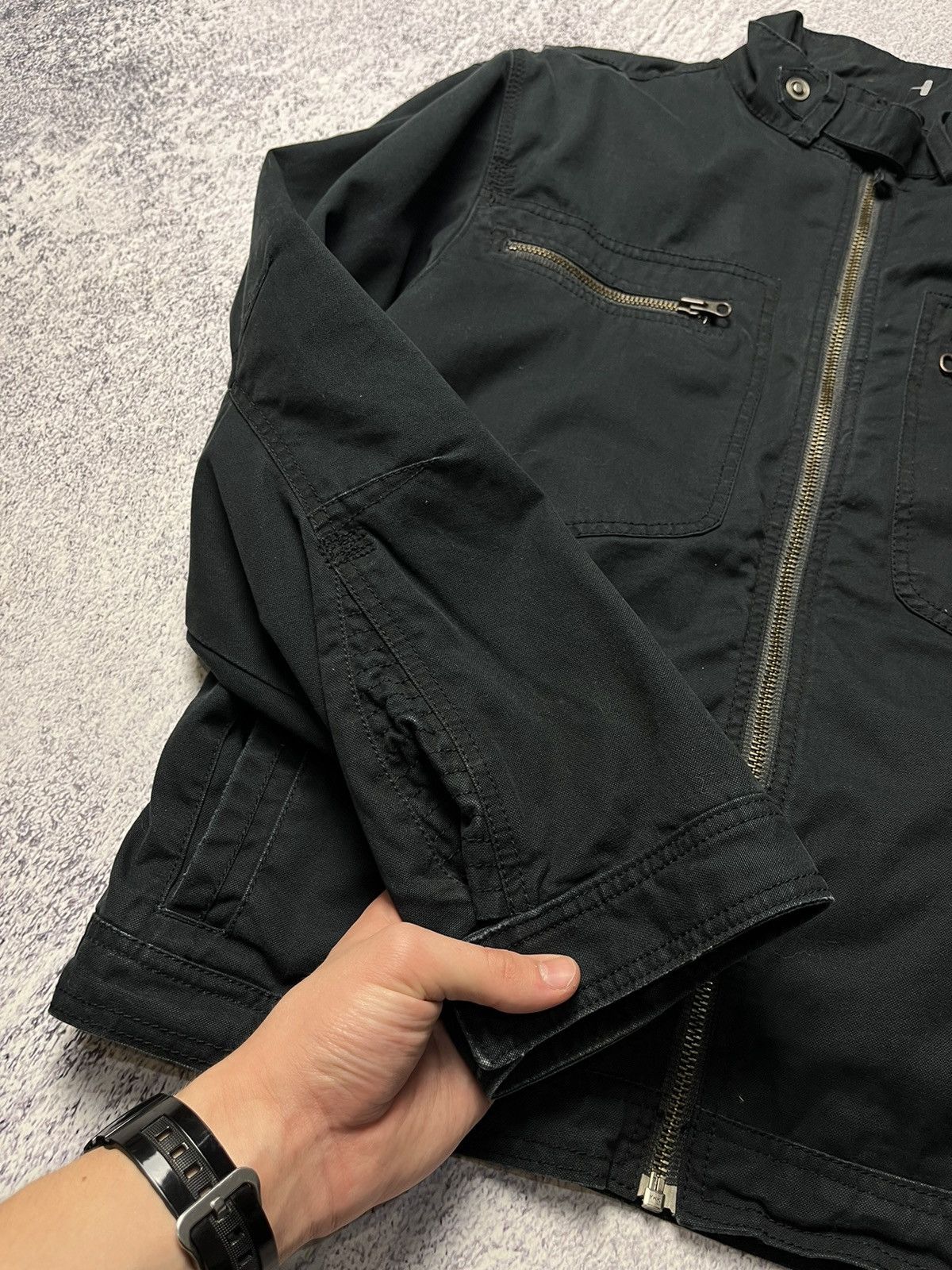 Nike Vintage Nike Denim Jacket omber Rare Pocket Zip Size L/ Size US M / EU 48-50 / 2 - 12 Thumbnail