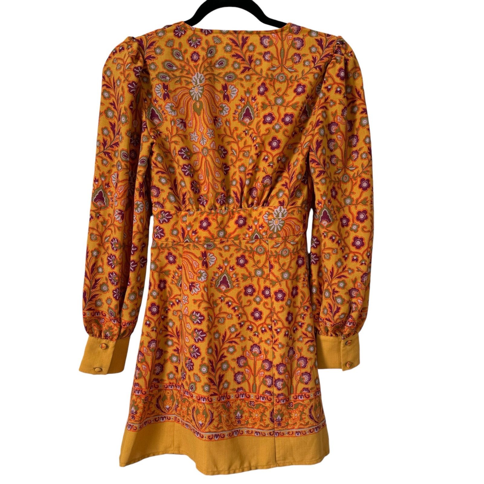 Urban Outfitters Urban Outfitters Michelle Plunging Long Sleeve Mini Dress XS Size XS / US 0-2 / IT 36-38 - 3 Thumbnail