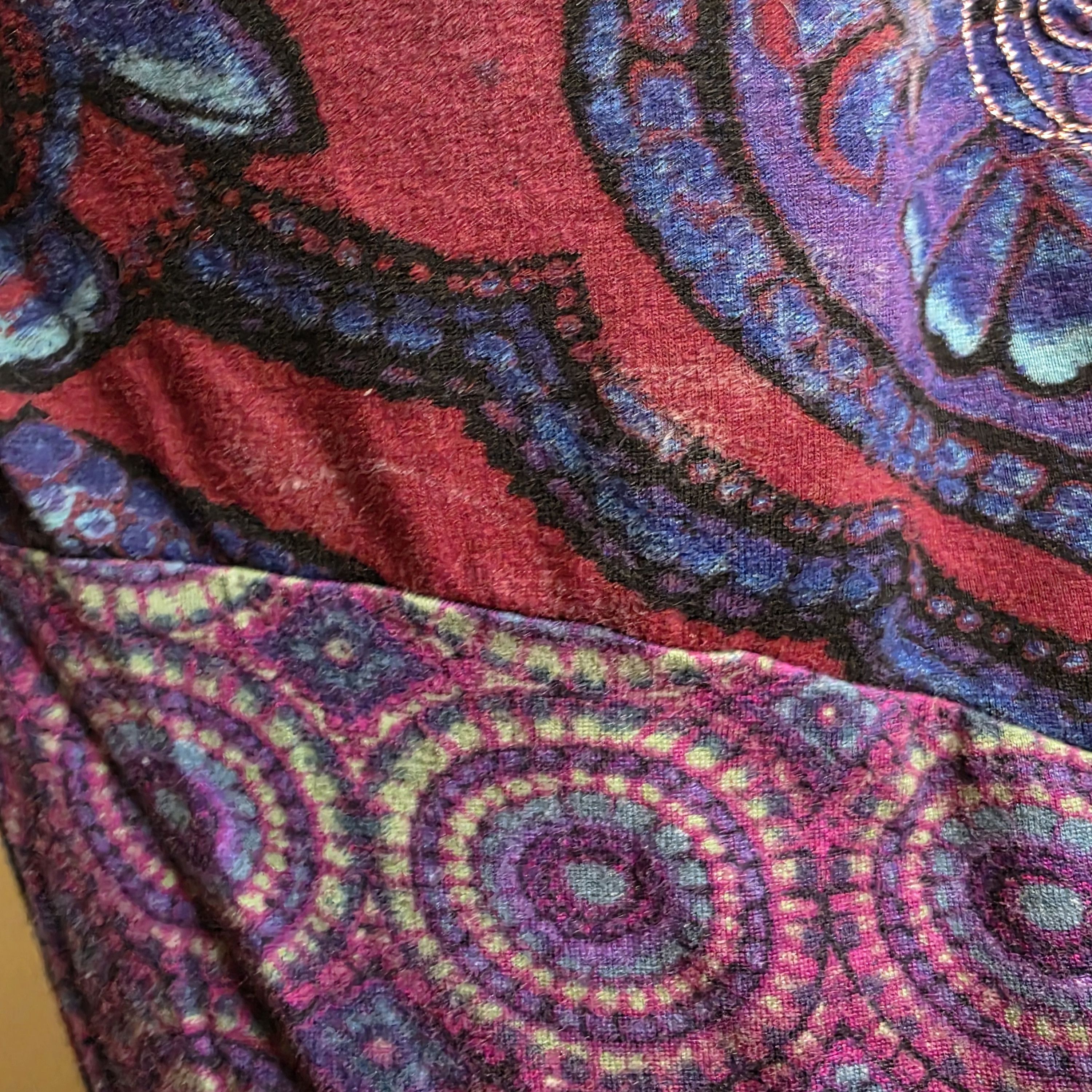 Desigual Desigual Multicolor Embroidered Dragon Long Sleeve Top Size L / US 10 / IT 46 - 6 Thumbnail
