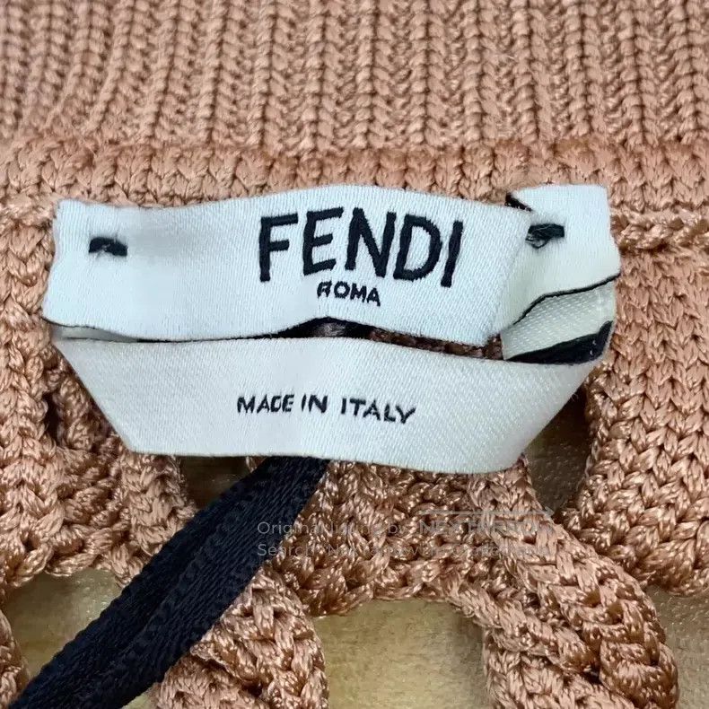 Fendi Fendi Brown openwork twisted knit half skirt Size 25" / US 0 / IT 36 - 5 Thumbnail