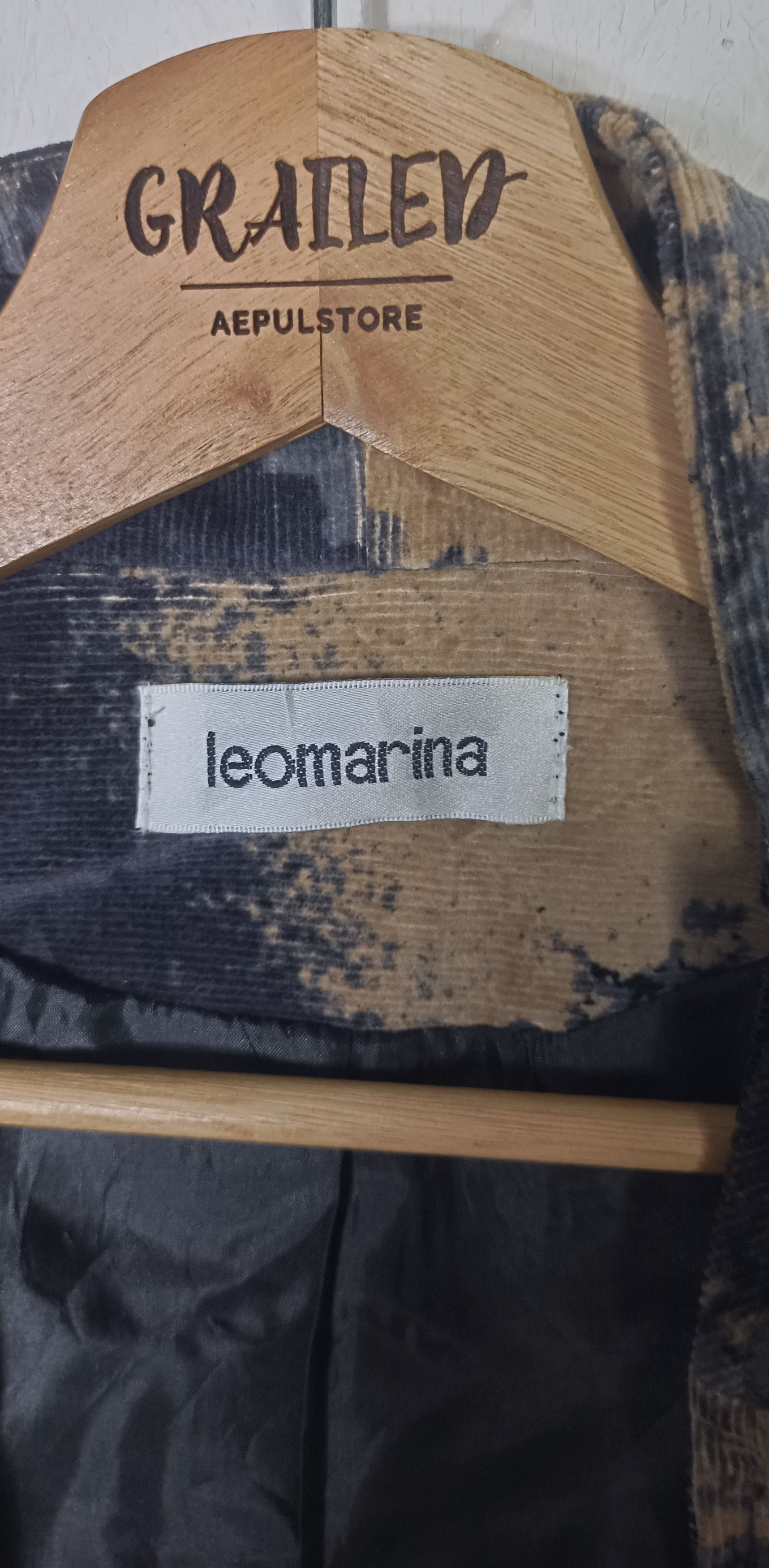 Art Comes First × Japanese Brand Fashion🔥 Vintage Leomarina Coduroy Acid Wash Jacket Size US M / EU 48-50 / 2 - 6 Thumbnail