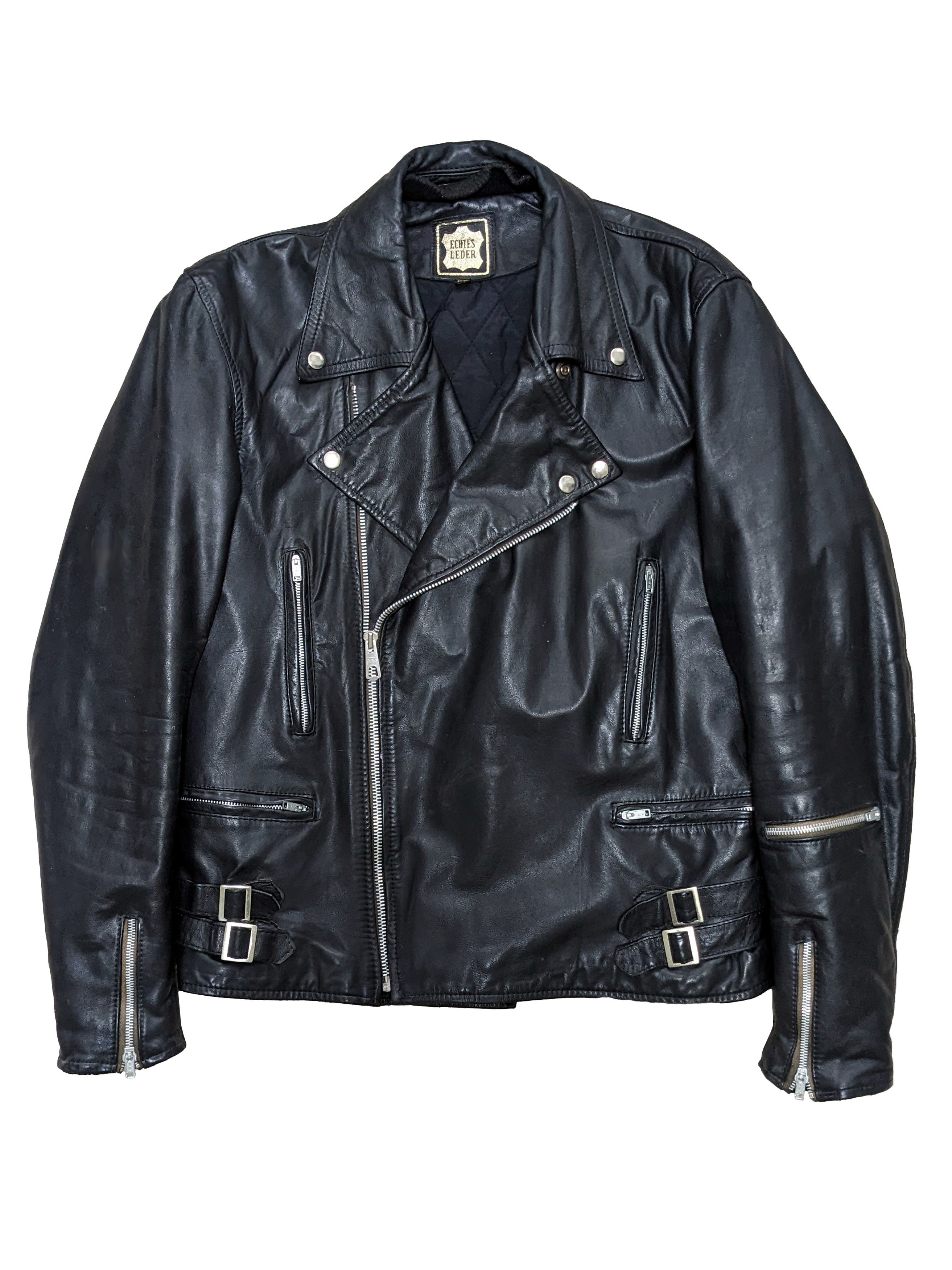 Vintage Motorcycle Echtes Leder Biker Jacket Vintage 80s