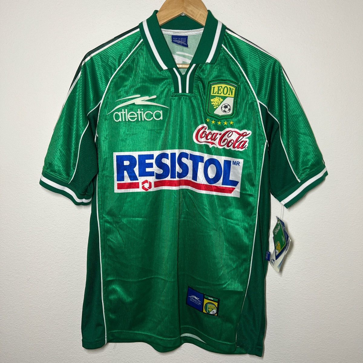 image of Atletica x Soccer Jersey Club Leon 1999-2000 Home Jersey in Green, Men's (Size Small)