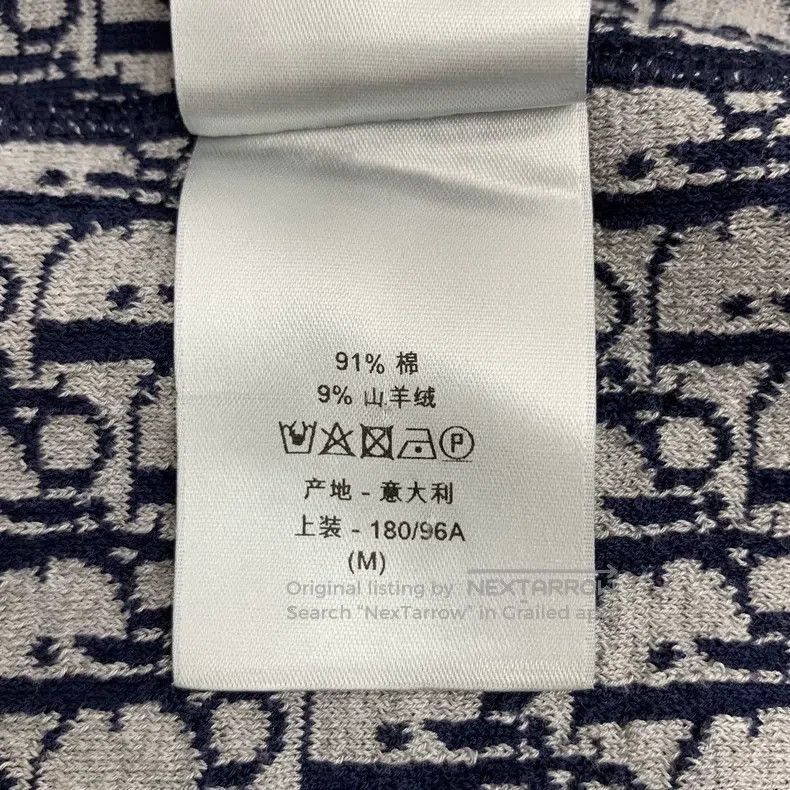 Dior Dior Blue inner logo jacquard full-print cotton hooded dra Size US M / EU 48-50 / 2 - 8 Thumbnail