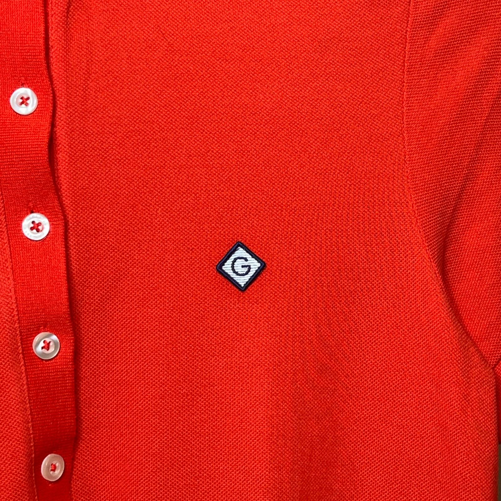 Gant Gant Women Short Sleeve Collared Pique Polo Dress Red XS Size XS / US 0-2 / IT 36-38 - 5 Thumbnail