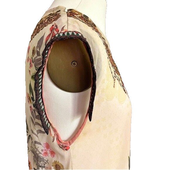 Desigual Desigual Elo Sheer Chiffon Flapper Bejeweled Knee Dress Size S / US 4 / IT 40 - 6 Thumbnail