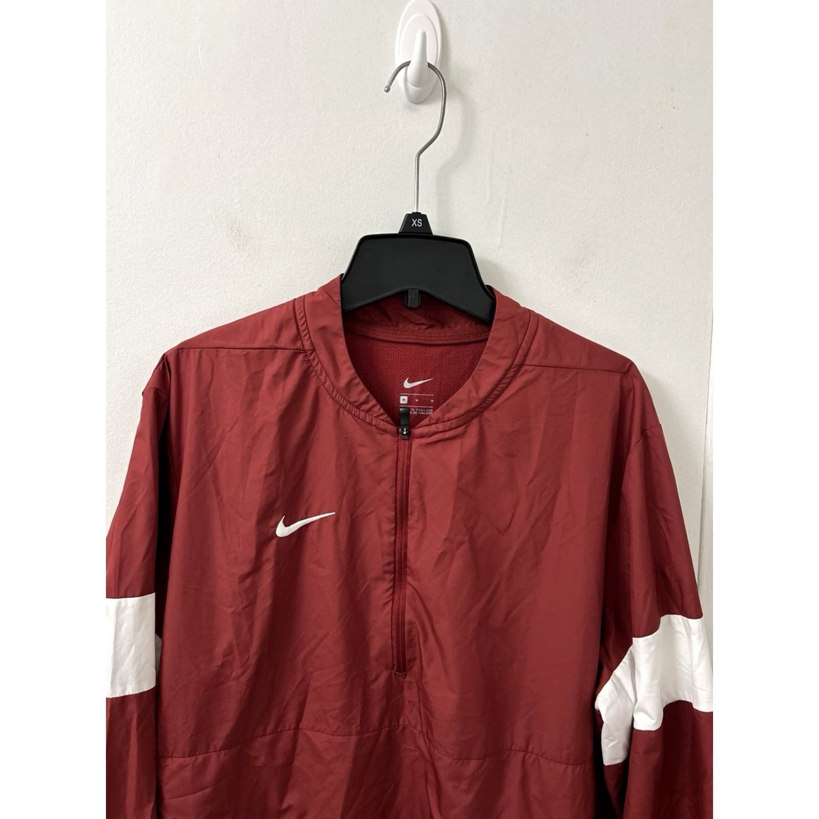 Nike Nike Track Jacket Mens Medium Red Lightweight Pullover 1/4 Zip L/S AO5858-613 Size US M / EU 48-50 / 2 - 2 Thumbnail