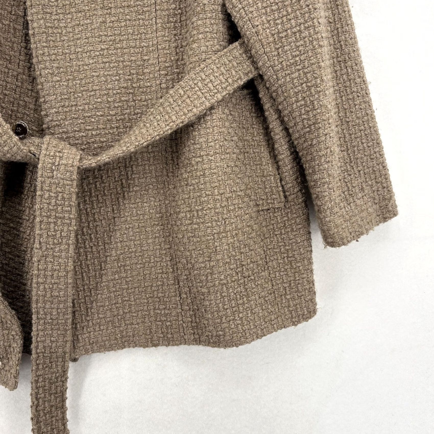 Calvin Klein Calvin Klein Pea Coat Womens Plus 2X Brown Belted Wool Blend Tweed Workwear Northwest? Size XXL / US 16-18 / IT 52-54 - 3 Thumbnail